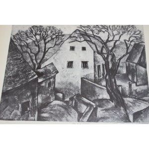 Albert Heckman Print The Side Street Vintage 1939 77433